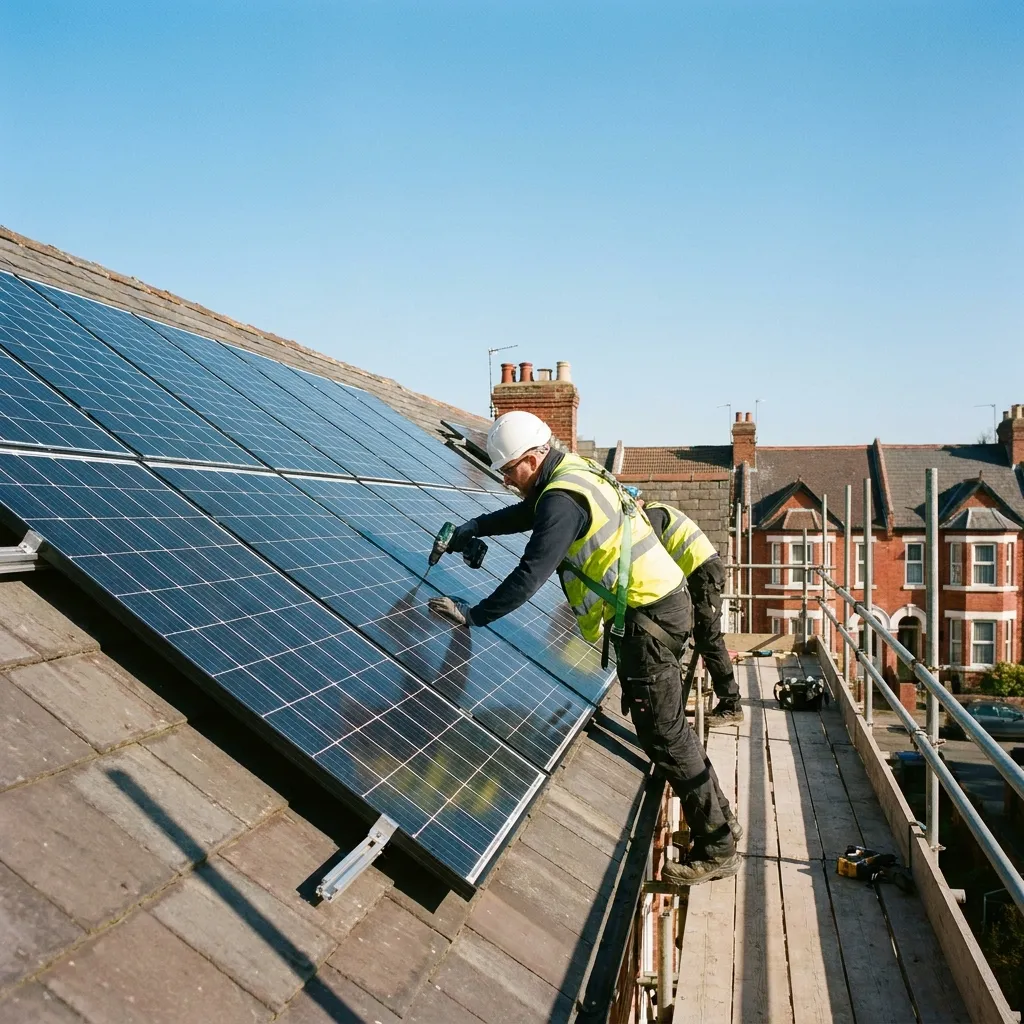 Solar PV panels installed on roof, solar ready property in Ballymena